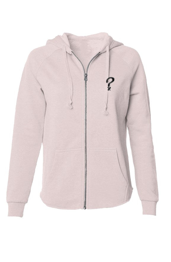 Womens Lightweight Wash Zip Hoodie